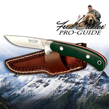 Outdoor Edge Fred Eichler Pro-Guide with Leather Belt Sheath, 3.25" Blade Length