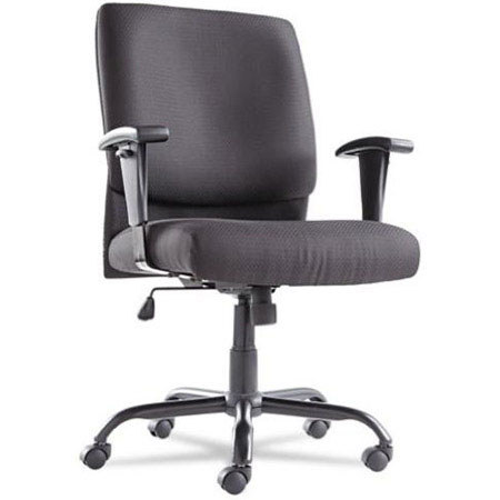 OIF Big & Tall Fabric Mid-Back Swivel/Tilt Chair, Black