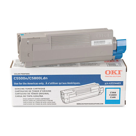 OKI Data 43324403 Cyan Toner for C5500n/C5800Ldn