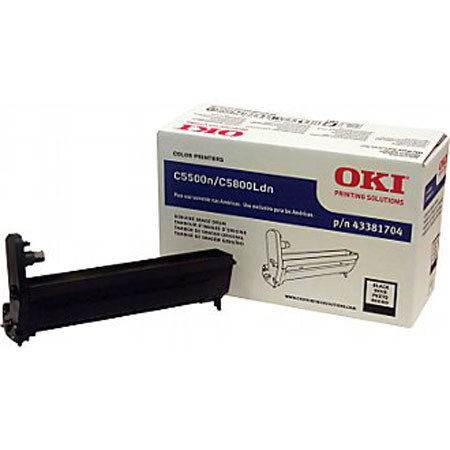 OKI Data 43381704 Black Image Drum for C5500n/C5800Ldn