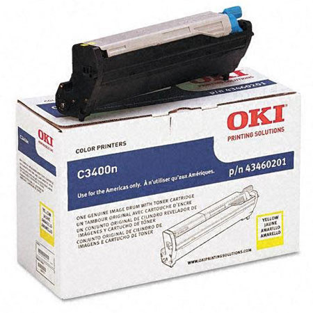 OKI Data 43460201 Yellow Image Drum with 1k Toner