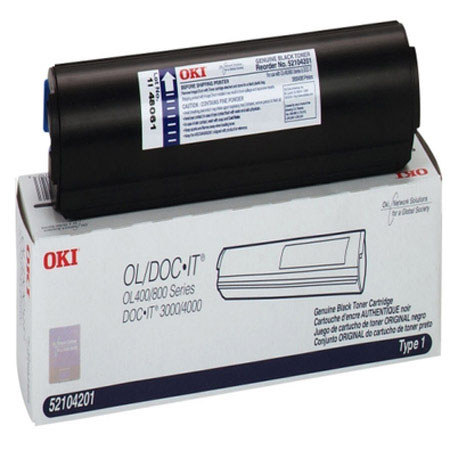 OKi Data 52104201 Type 1 Laser Toner Cartridge for OkiLaser 400/800 and DOC-IT