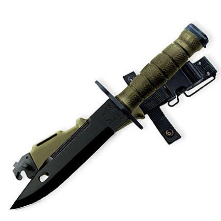 Ontario Knife 6220 M9 Bayonet, Fixed Blade 7 in Black