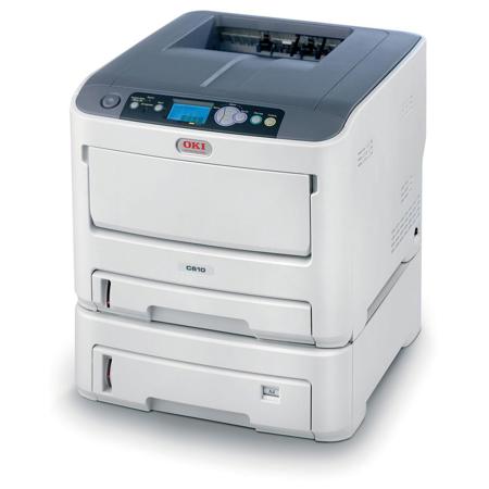 OKI Data C610cdn Digital LED Color Laser Printer with 16GB SD Memory Card, White