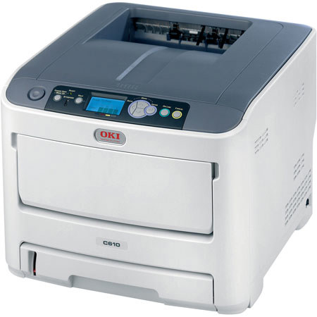 OkiData C610N Color Laser Printer, 32ppm Print Speed, 1200x600dpi, 120v