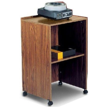 Oklahoma Sound Lectern Base and A/V Cart, Medium Oak Finish
