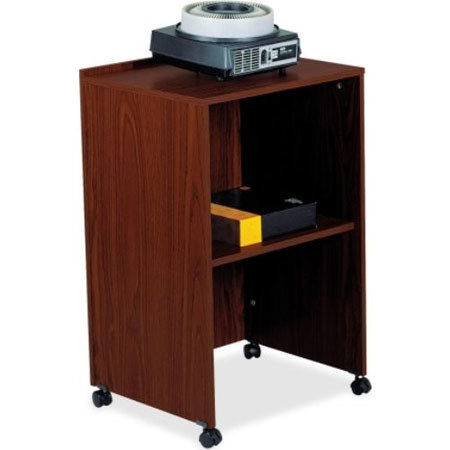 Oklahoma Sound Lectern Base and A/V Cart, Mahogany Finish