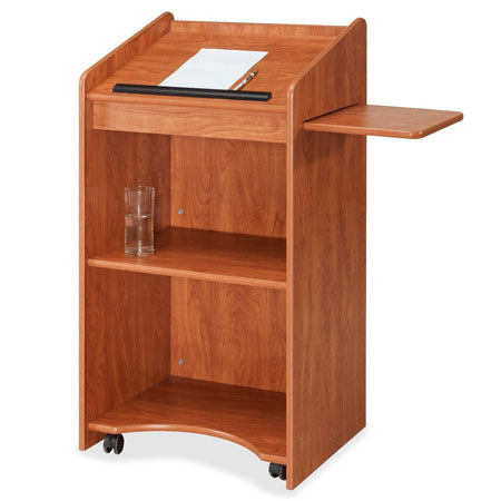 Oklahoma Sound Aristocrat Floor Lectern, Non Sound, Cherry Finish