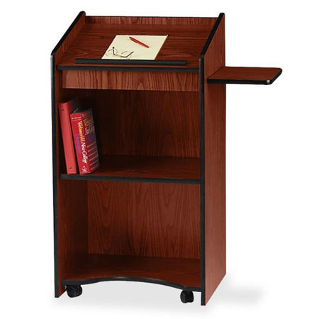 Oklahoma Sound Aristocrat Floor Lectern, Non Sound, Mahogany Finish