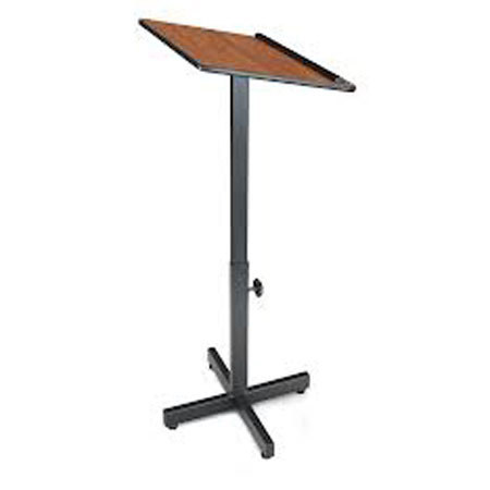 Oklahoma Sound Height Adjustable Portable Presentation Lectern, Cherry Finish