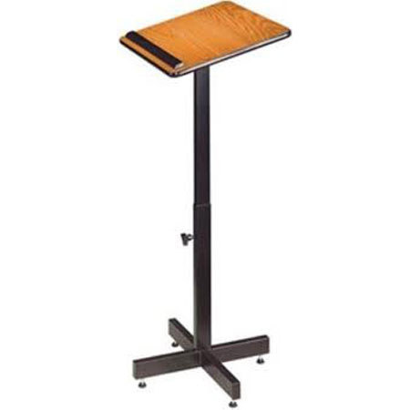 Oklahoma Sound Height Adjustable Portable Presentation Lectern, Medium Oak