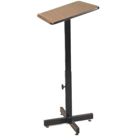 Oklahoma Sound Height Adjustable Portable Presentation Lectern, Walnut Finish