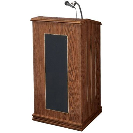 Oklahoma Sound Prestige Sound Lectern, Walnut Laminate