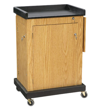 Oklahoma Sound Smart Cart Lectern, Multi-Presentation Stand, Light Oak