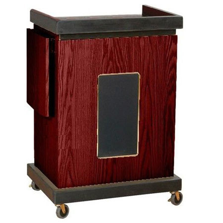 Oklahoma Sound Smart Cart Multipurpose Computer Lectern with Sound, Mahogany