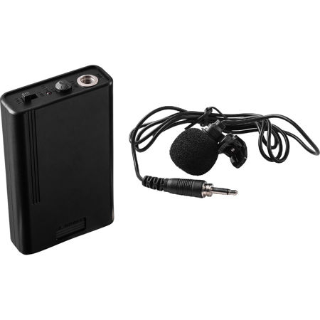 Oklahoma Sound LWM-6 Bodypack Transmitter & Lapel Mic for Lecterns, Black