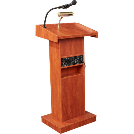 Oklahoma Sound Orator 800X Sound Lectern with Rechargeable Battery, Cherry