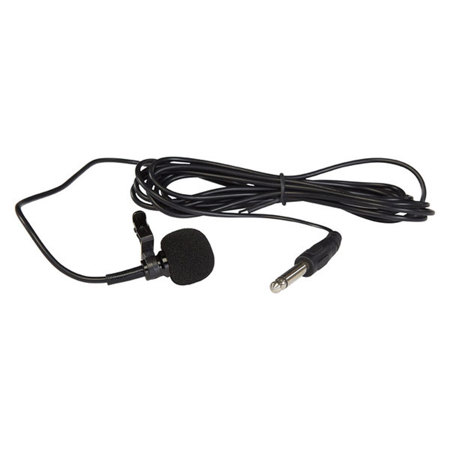 Oklahoma Sound Electret Lavalier Condenser Microphone with 10' Cable, Black