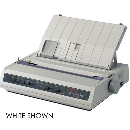 OKI Data Microline 186 120V B/W USB Serial Printer, Black