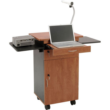 Oklahoma Sound Multimedia Cart, Wild Cherry/Black