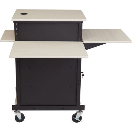 Oklahoma Sound PRC450 Jumbo Plus A/V Presentation Cart, Ivory Woodgrain/Black