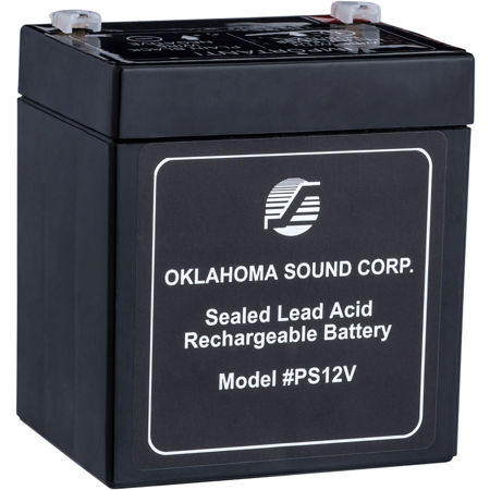 Oklahoma Sound Power Sonic 12V 5A Rechargeable Battery with Cable