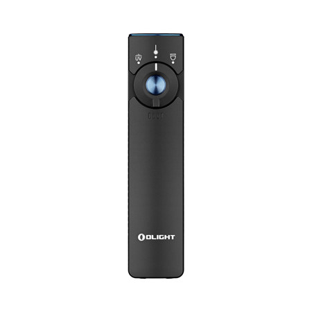 Olight Arkfeld Pro Flat EDC Cool White LED Flashlight with UV and Laser, Black