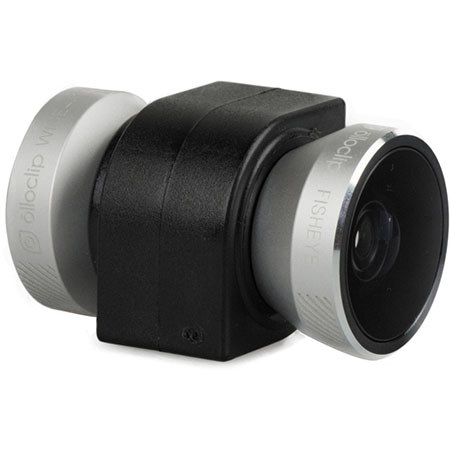 Olloclip 4-in-1 Combo Lens for iPhone 5/5s, Silver Lens/Black Clip/Clear Case