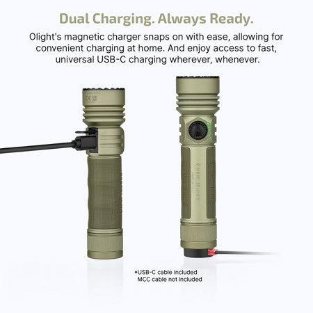 Olight Seeker Ultra Rechargeable LED Flashlight, Olive Green