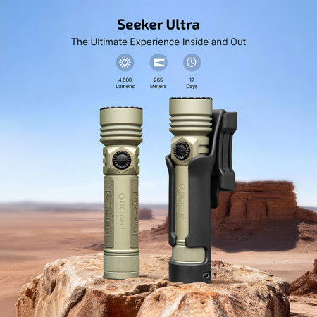 Olight Seeker Ultra Rechargeable LED Flashlight, Olive Green