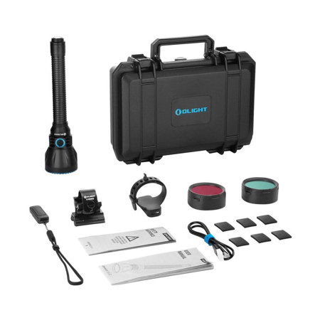 Olight Javelot Turbo 2 Long Range Rechargeable Outdoor LED Flashlight Kit, Black