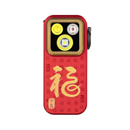 Olight Oclip Pro 3-in-1 Clip-On LED Flashlight with Floodlight, Spotlight and Red Light, Fortune Snake Special Edition