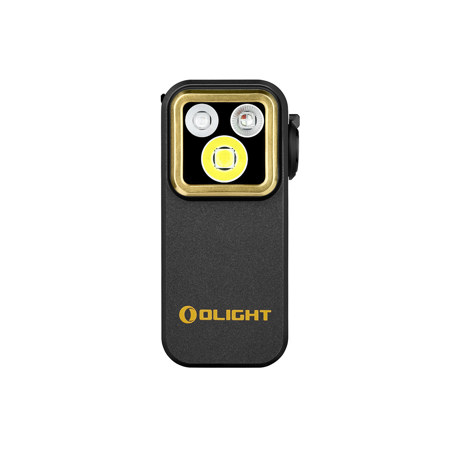 Olight Oclip Pro S Rechargeable 5-in-1 Clip-On EDC LED Flashlight with UV and RGB Light, Black