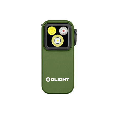 Olight Oclip Pro 3-in-1 Clip-On LED Flashlight with Floodlight, Spotlight and Red Light, OD Green