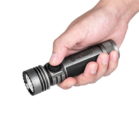Olight Seeker 4 Pro Cool White LED Flashlight, Silver-Plated