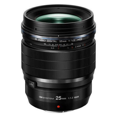 OM SYSTEM M.Zuiko Digital ED 25mm f/1.2 PRO Lens for Micro Four Thirds, Black