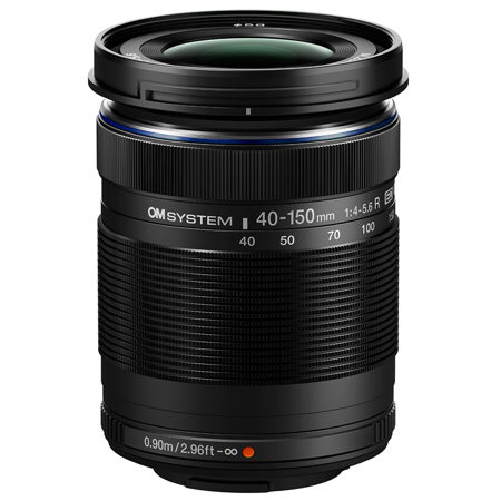 OM SYSTEM M.Zuiko Digital ED 40-150mm f/4-5.6 R Lens for Micro Four Thirds, Black