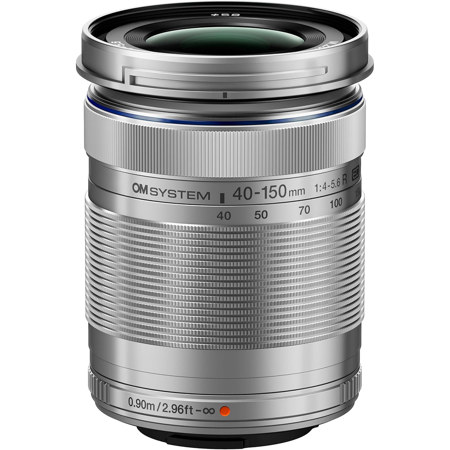 OM SYSTEM M.Zuiko Digital ED 40-150mm f/4-5.6 R Lens for Micro Four Thirds, Silver