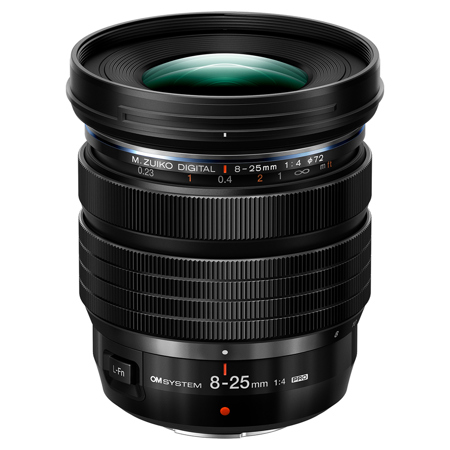 OM SYSTEM M.Zuiko Digital ED 8-25mm f/4 PRO Lens for Micro Four Thirds, Black