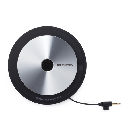 Olympus ME-33 Omnidirectional Condenser Boundary Microphone, Silver/Black