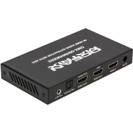 Ocean Matrix Audio Extractor/De-Embedder, 4K HDMI to HDMI Output with ARC & EDID