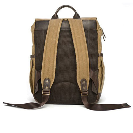 ONA The Camps Bay Camera and Laptop Waxed Canvas/Leather Backpack, Field Tan