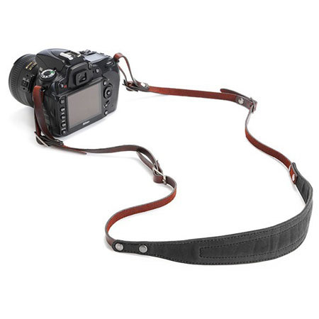 ONA The Lima Waxed Canvas and Leather Camera Strap, Black