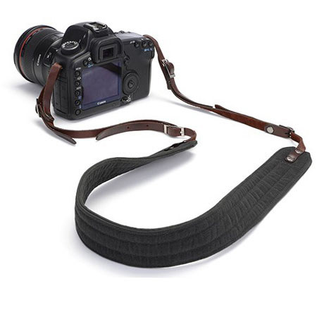 ONA The Presidio Waxed Canvas and Leather Camera Strap, Black