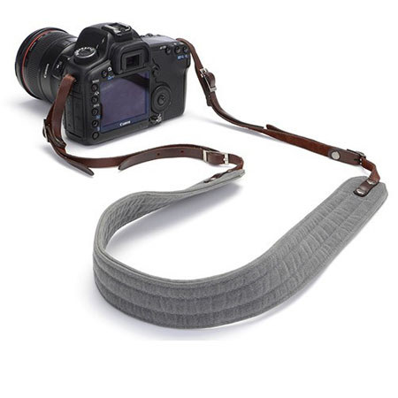 ONA The Presidio Waxed Canvas and Leather Camera Strap, Smoke