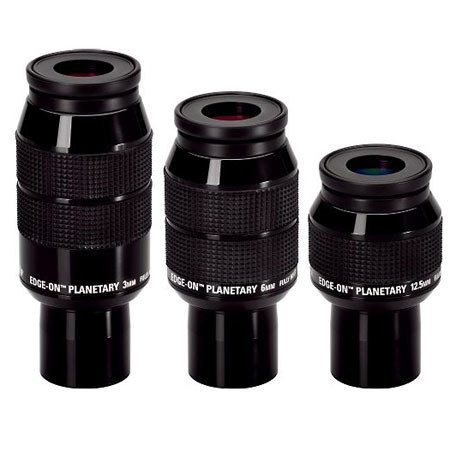 Orion Edge-on High Power 3mm, 6mm & 12.5mm Flat Field, Long Eye Relief Planetary Eyepiece Starter Set, 1.25"