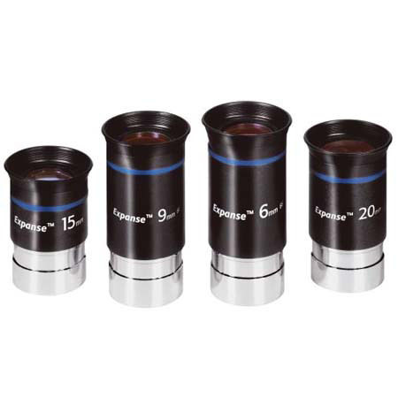 Orion Set of 4 Expanse Eyepieces, with 6mm, 9mm, 15mm & 20mm #20095