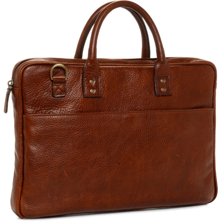 ONA The Kingston 15" Laptop Briefcase, Walnut