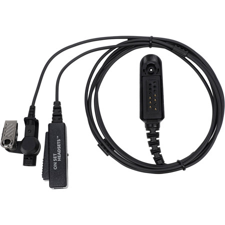 ON SET HEADSETS FilmPRO In-Line PTT 6-Pin Headset for Motorola HT750 Two-Way Radio