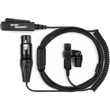 ON SET HEADSETS Live Comms Pro In-Line PTT Single Ear Headset with 4-Pin XLR Connector